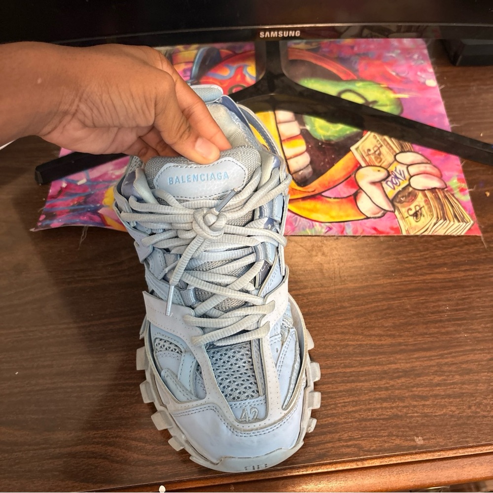 Balenciaga men Blue Sneakers